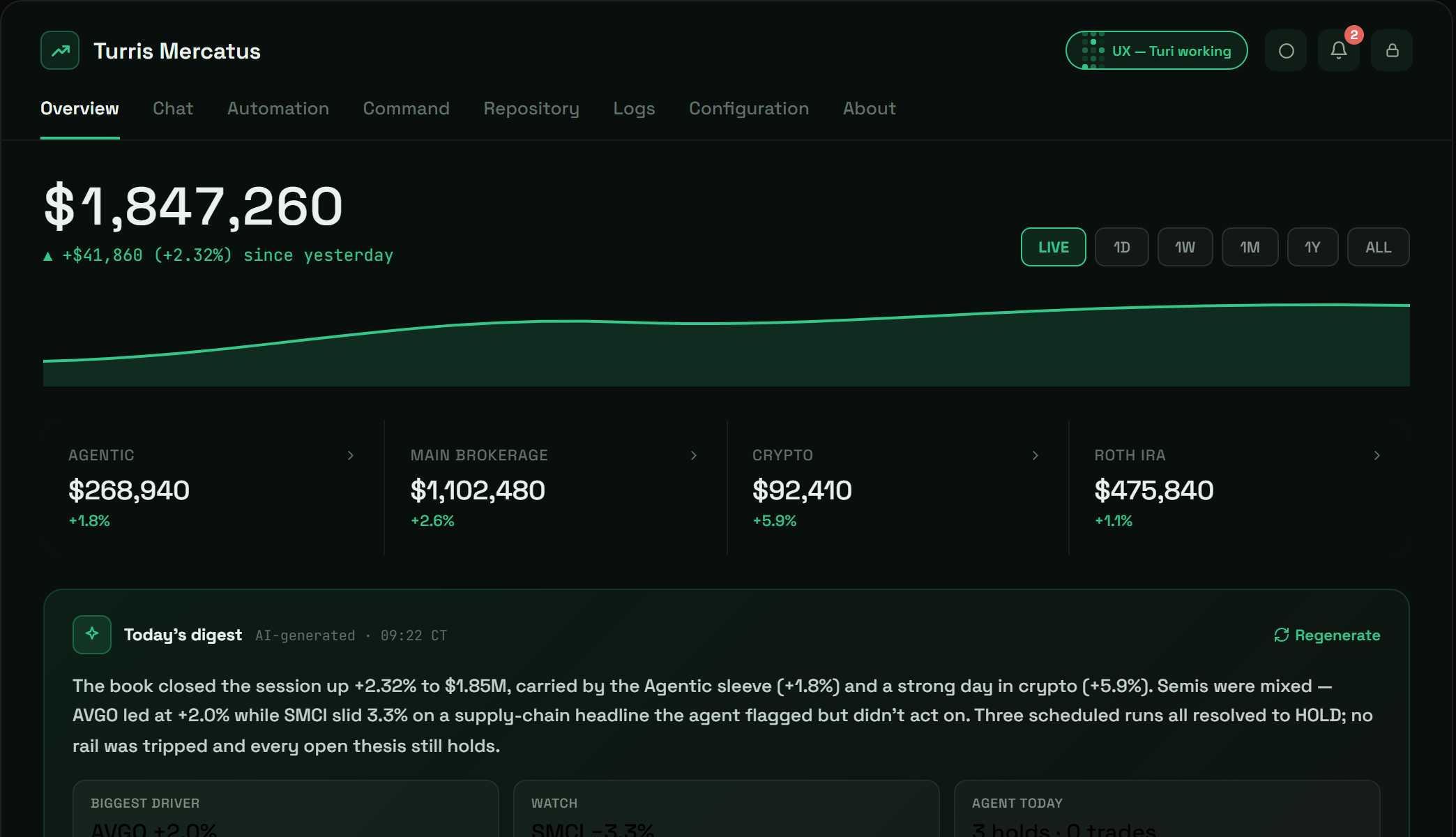 Web dashboard